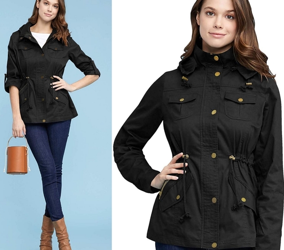 Made By Johnny Jackets & Blazers - Mabe By Johnny Black Parka Jacket